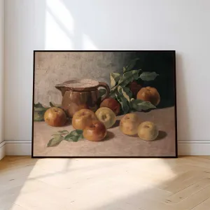 Tĩnh Vật Táo Và Bình Gốm Nghệ Thuật