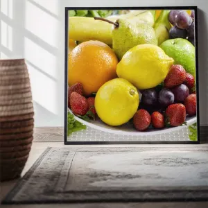 Bộ 3 Tranh Canvas Trái Cây Rau Củ Tươi Mát Nghệ Thuật Splash