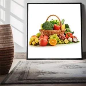 Bộ 3 Tranh Canvas Trái Cây Rau Củ Tươi Mát Nghệ Thuật Splash