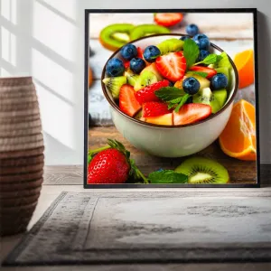 Bộ 3 Tranh Canvas Trái Cây Rau Củ Tươi Mát Nghệ Thuật Splash