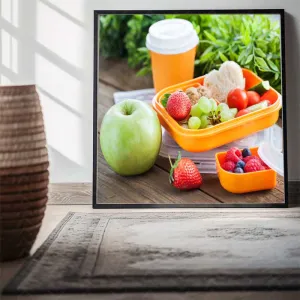 Bộ 3 Tranh Canvas Trái Cây Rau Củ Tươi Mát Nghệ Thuật Splash