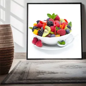 Bộ 3 Tranh Canvas Trái Cây Rau Củ Tươi Mát Nghệ Thuật Splash