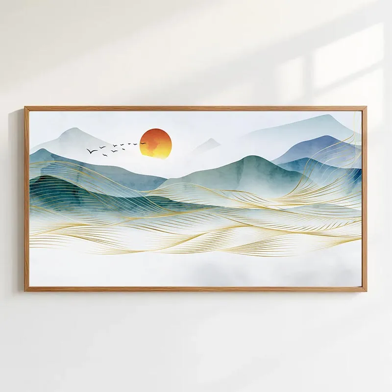 Bình Minh Non Nước - Abstract Golden Landscape