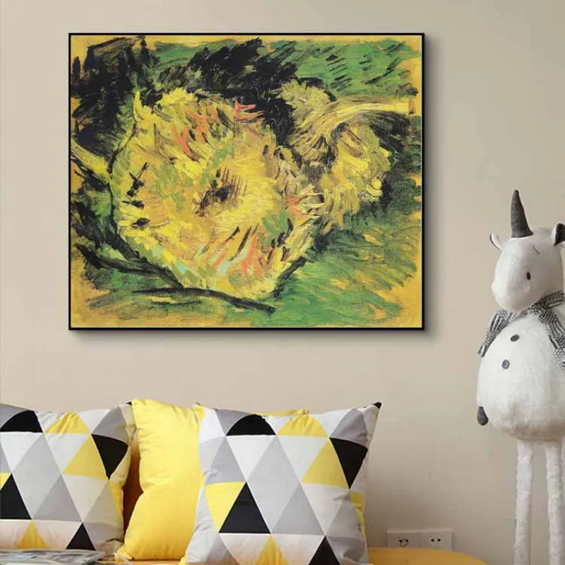 Chi tiết bức thứ 2 trong 7 bức tranh hoa hướng dương của Van Gogh: Hoa Hướng Dương Đang Chuyển Sang Hạt