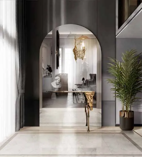 Chiếc bàn điêu khắc đặt trước gương | BOCA DO LOBO