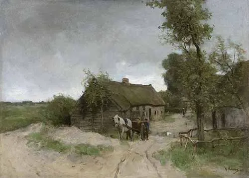 Anton Mauve - Huisje aan de zandweg, 1870 - 1888