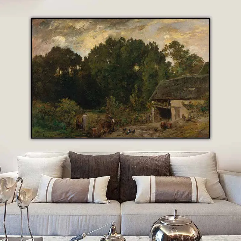 Tranh phong cảnh miền núi - Charles-Francois Daubigny