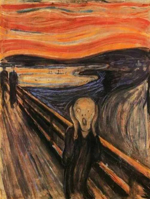 Edvard Munch, Tiếng thét. Tranh tái hiện trong “Chủ nghĩa biểu hiện” của Ashley Bassie