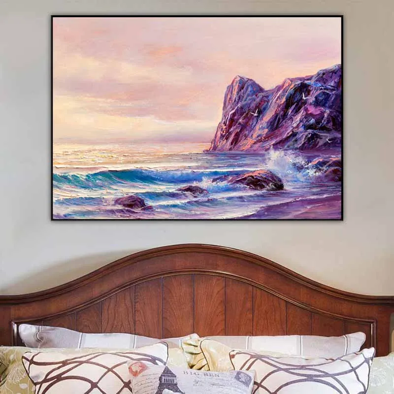 Cảnh hoàng hôn trên biển