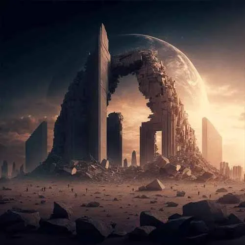 Hình ảnh do AI tạo bởi Midjourney bằng cách sử dụng lời nhắc: The End Of Civilization .