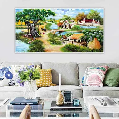 Tranh phong cảnh đồng quê Việt Nam