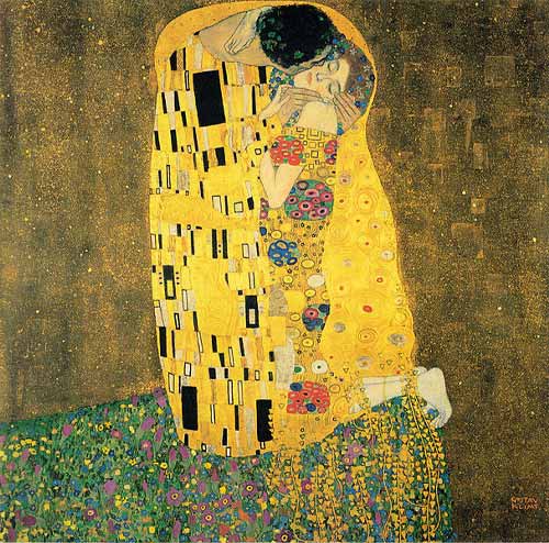 Gustav Klimt, The Kiss, 1907. Phòng trưng bày Courtesy Belvedere ở Vienna