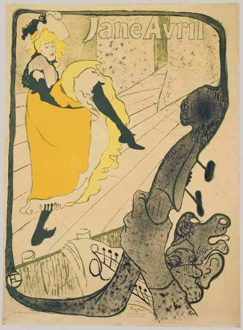 Henri de Toulouse-Lautrec, Jane Avril.  Art Nouveau
