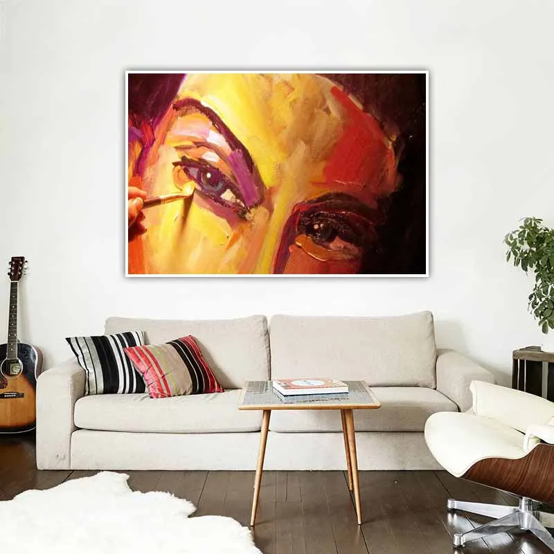 Bức tranh cận cảnh tuyệt đẹp về đôi mắt của một người, với nét vẽ miêu tả rằng đó là một bức tranh