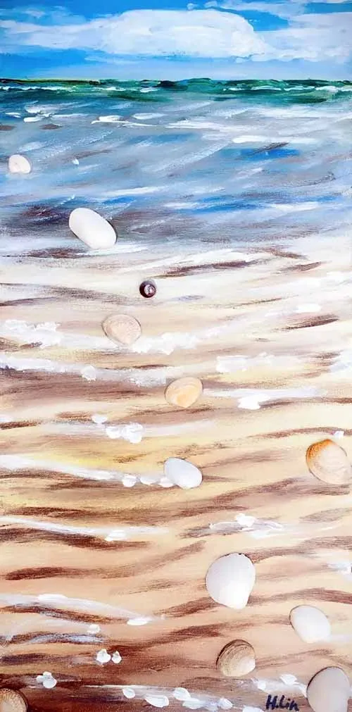 sắp đặt chính xác các thành phần vào bức tranh cảnh biển