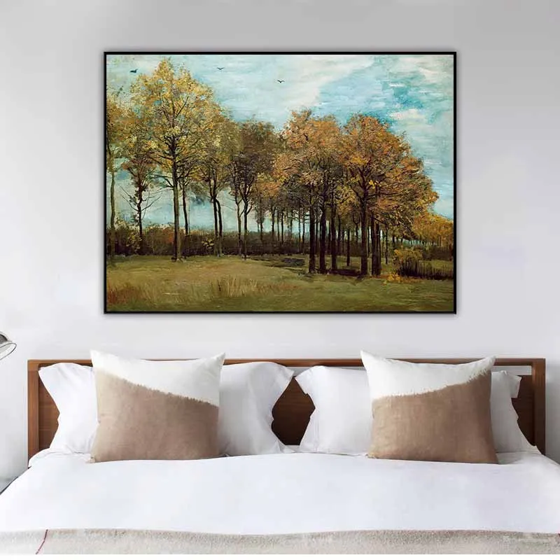 Tranh phong cảnh mùa thu sơn dầu của họa sĩ Van Gogh