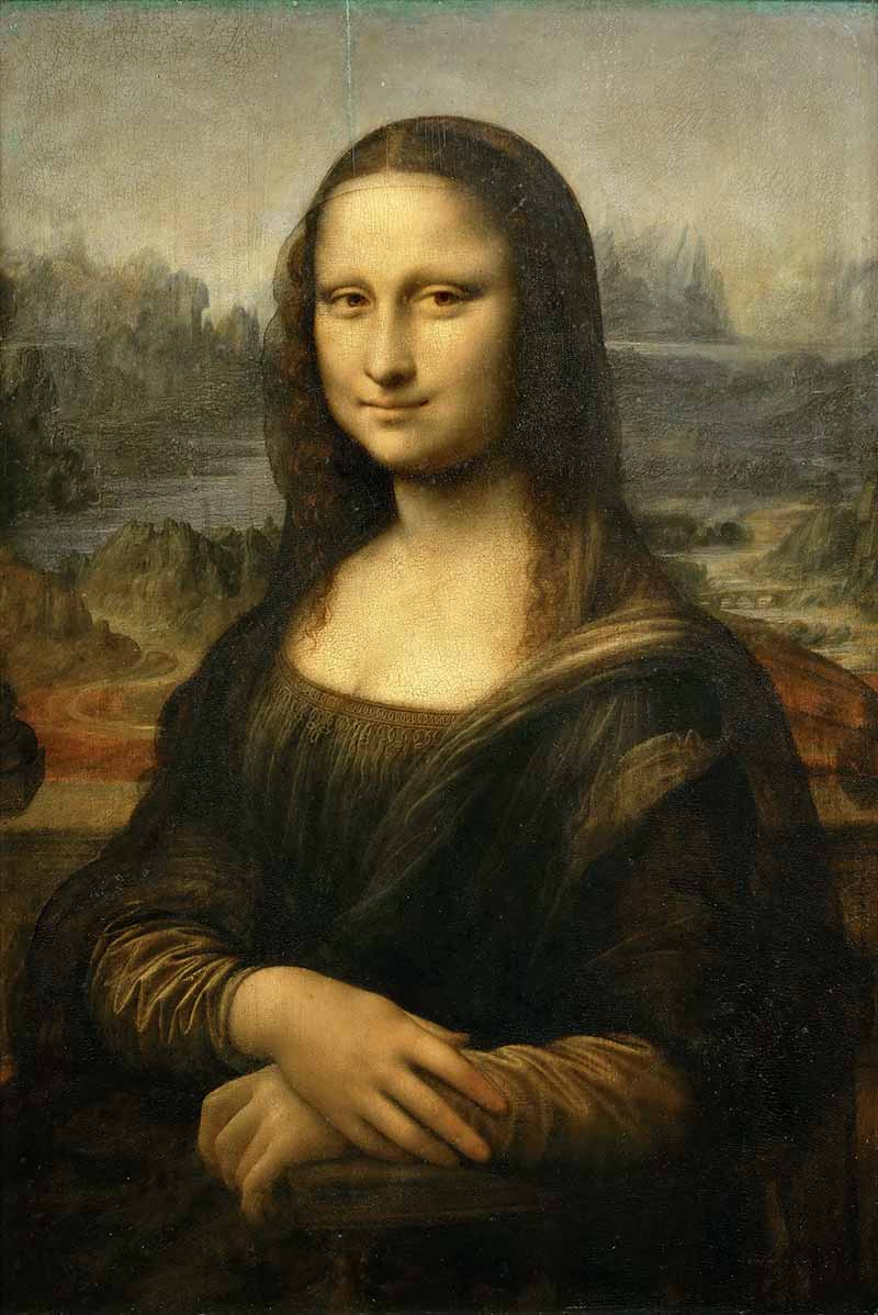 Bức tranh nàng Mona Lisa của Leonardo da Vinci tại bảo tàng Louvre