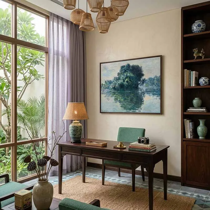 Bức tranh phong cảnh Les Îles de Port-Villez của danh họa trường phái Ấn tượng Claude Monet