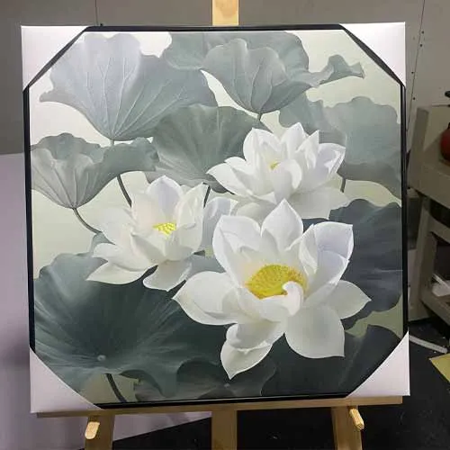 Tranh thực tế khung viền mỏng màu đen