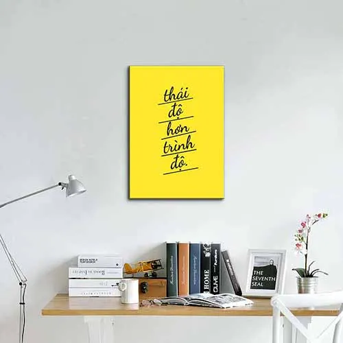 Tranh slogan thái độ hơn trình độ