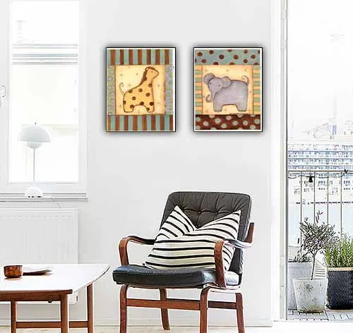 Tranh in hình động vật dễ thương