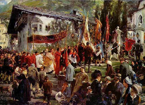 Lễ rước Corpus Christi ở Hofgastein, 1880