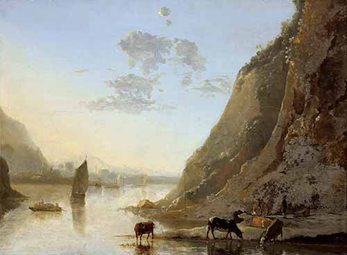 Đàn bò bên bờ sông