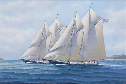J. Franklin Wright - Gloucester Schooners 'Columbia' & 'Henry Ford', 1999