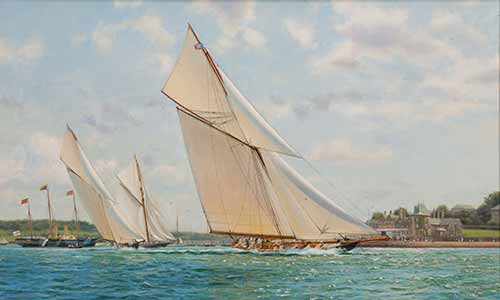Anthony D (AD) Blake - 'Brittania' off Cowes in 1893