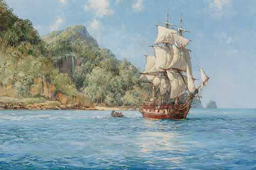 Montague Dawson - Treasure Island
