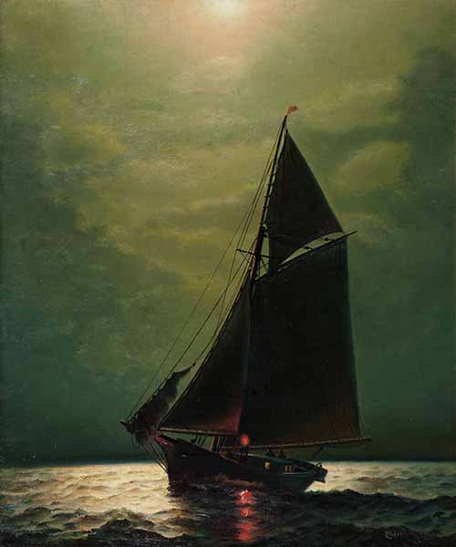James Gale Tyler - Shipping in Moonlight Seas