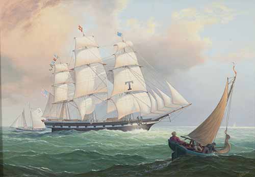 Leonard John Pearce - Anglo-American Enoch Train Packet Ship, 1850