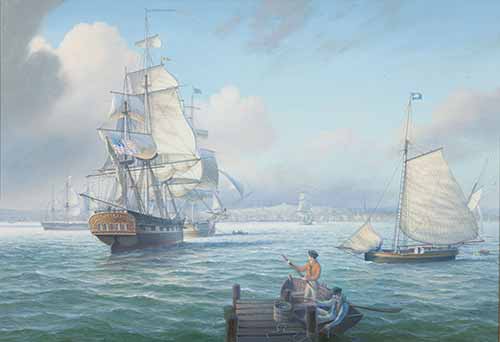 Leonard John Pearce - Boston Harbor in the 19th century
