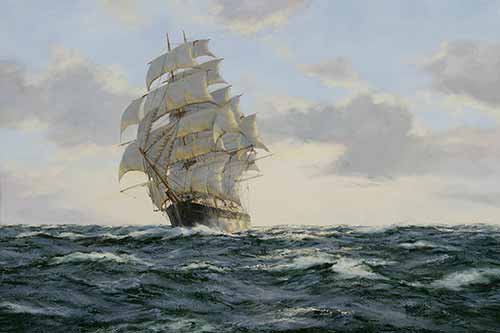 Henry Scott - Evening Clouds clipper ship Leander