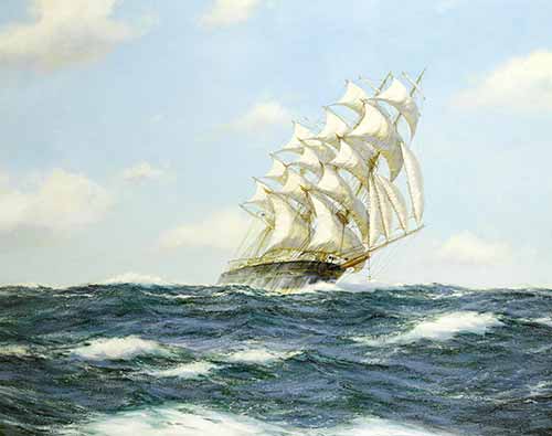 Henry Scott - The American clipper Great Admiral cracking along