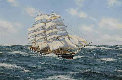 Henry Scott - The tea clipper Golden Fleece in heavy seas