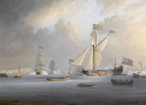 Tim Thompson - King Charles II's yacht Mary off Dover