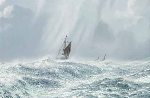 John Russell Chancellor - Scandalised - two Brixham mules caught in a southerly gale