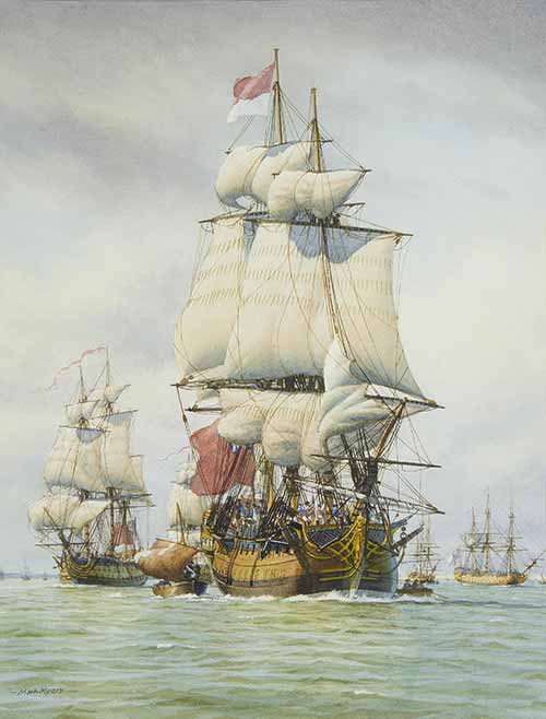 Mark Richard Myers - Squadron sailing from Spithead