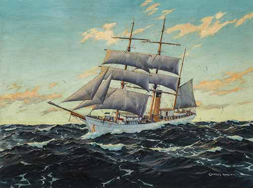 Charles Rosner - Sunset Passage - The U.S.S. Bear at sea