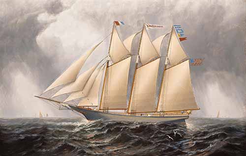 Elisha Taylor Baker - The three masted schooner Rosa Eppinger
