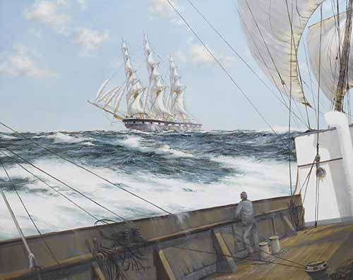 Henry Scott Tuke - Passing to starboard - 'Golden Fleece'
