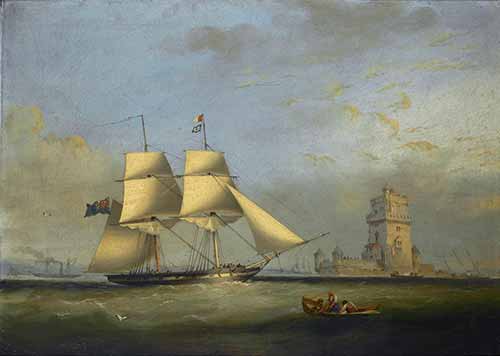 Nicholas Matthew Condy - His Majesty's brig Pantaloon off Belem Castle, 1837