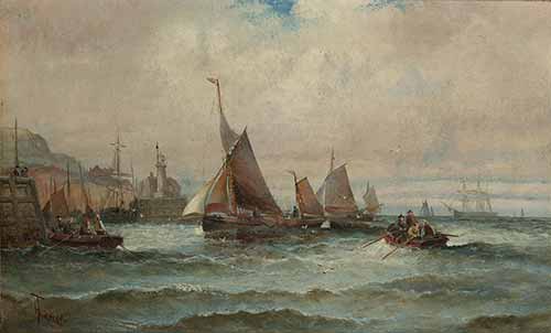 William Anslow Thornley - Fishing boats making for harbour, Scarborough