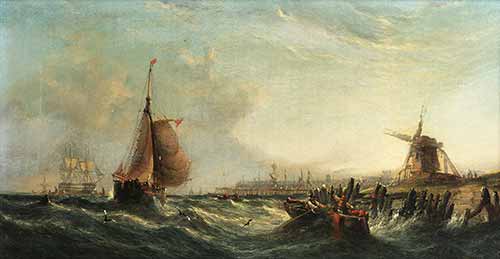William Callcott Knell - A Summer morning at Sheerness looking from Queensborough