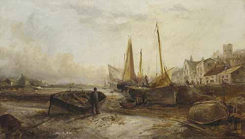 William Edward Webb - Hull trawlers at the quayside