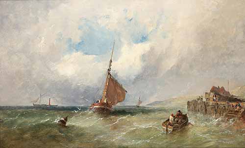 James E. Meadows - Shipping off a pier, 1867–1867