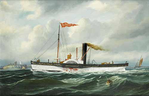 John Davison Liddell - The paddle steamer Electric off Tynemouth