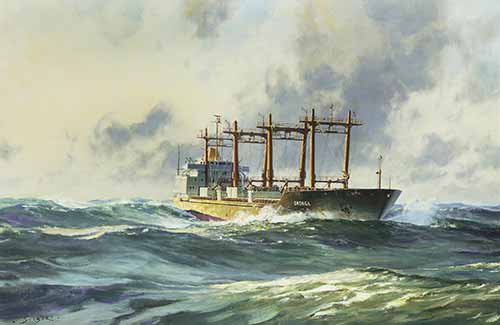 John Stobart - The Shonga at sea