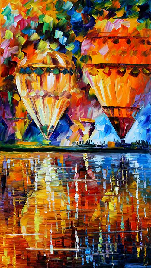 Balloon Reflections - Leonid Afremov